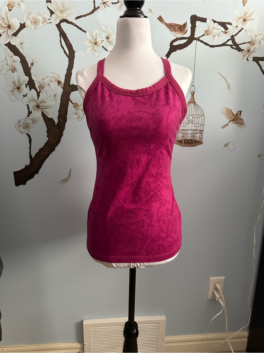 lululemon athletica Raspberry Paisley Racerback Tank
